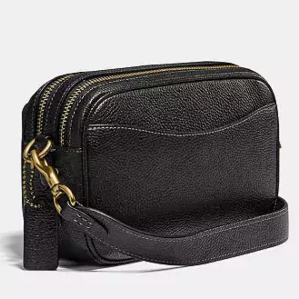 - COACH WILLOW CAMERA BAG CROSSBODY BLACK  PEBBLED LEATHER - Picture 2 of 5